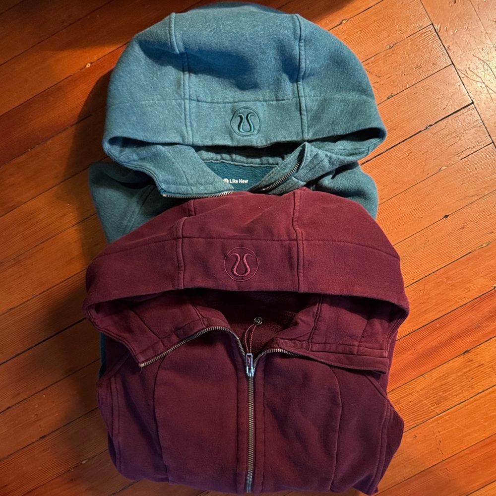 lululemon athletica Blue and Burgundy Hoodies